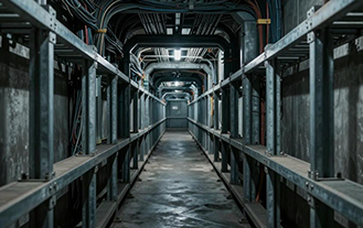 狭长电缆廊道场景